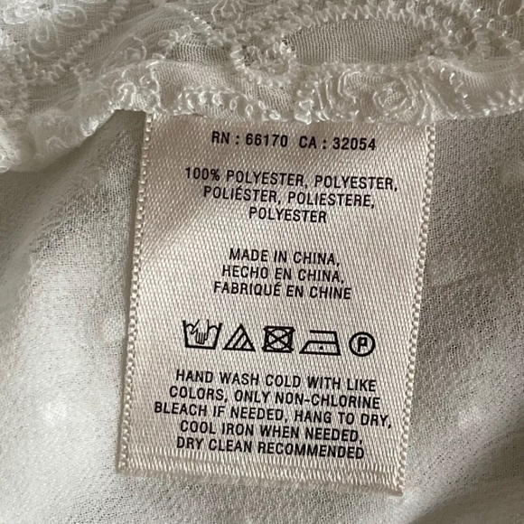 Anthropologie Meadow Rue Blouse White Button Down Lace Embroider Blouse Size Med - Picture 8 of 10